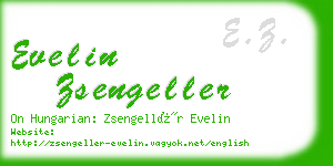 evelin zsengeller business card